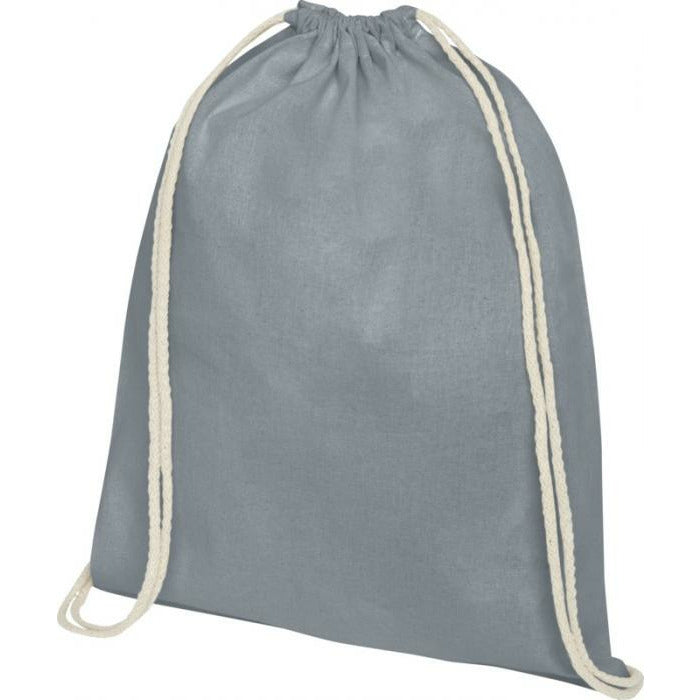 Oregon Light Cotton Drawstring Rucksack  Black and White London