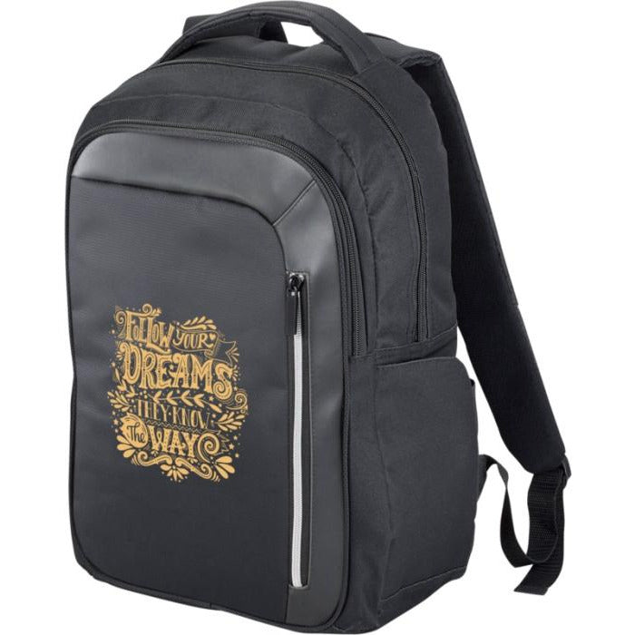 Vault RFID 15" Laptop Backpack 16L  Black and White London