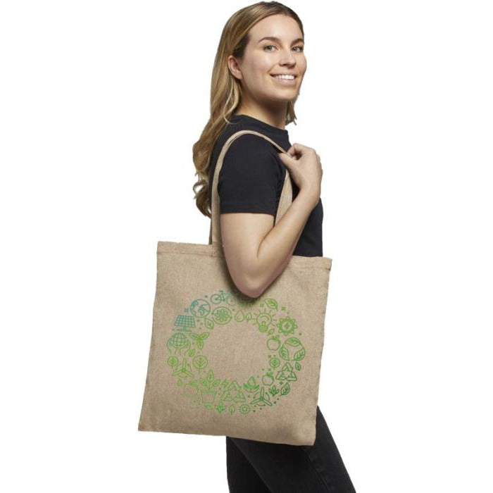 Pheebs Medium-Weight Recycled Tote Bag 7L Bags Black and White London