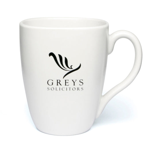 Quadra Mug White Ceramic Mugs Black and White London