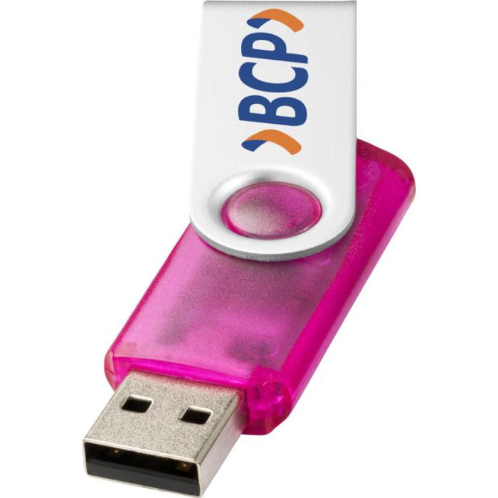 Rotate-Translucent USB Flash Drive  Black and White London