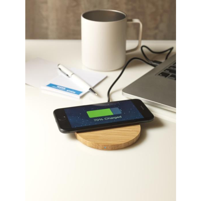 Essence Bamboo Wireless Charging Pad Black and White London