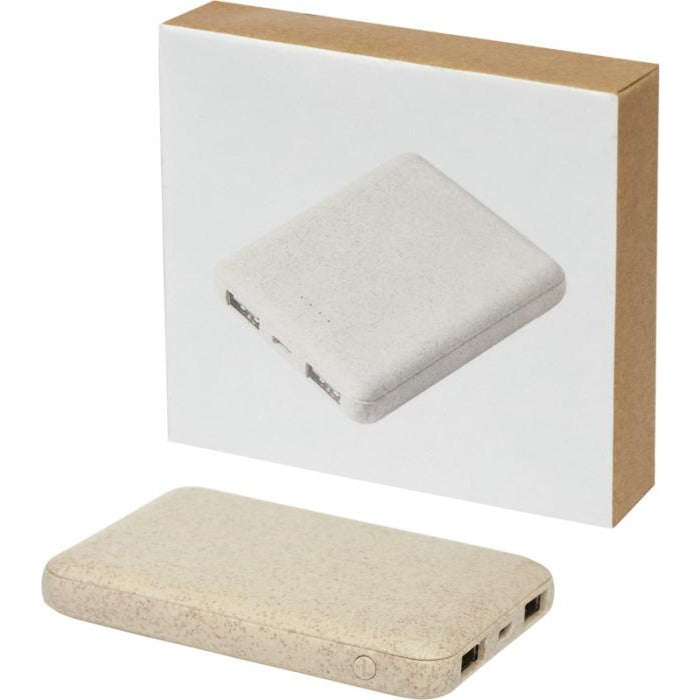 Asama 5000 mAh Wheat Straw Power Bank Power Banks Black and White London