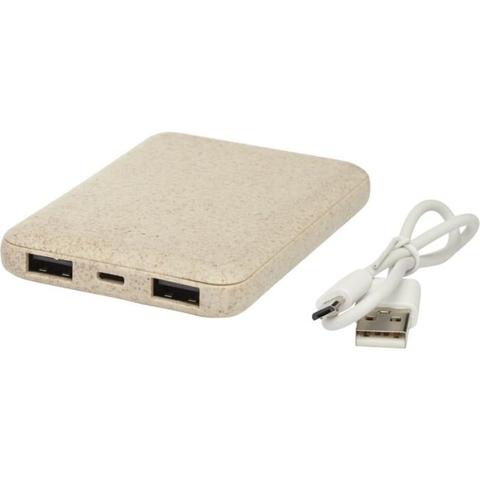 Asama 5000 mAh Wheat Straw Power Bank Power Banks Black and White London