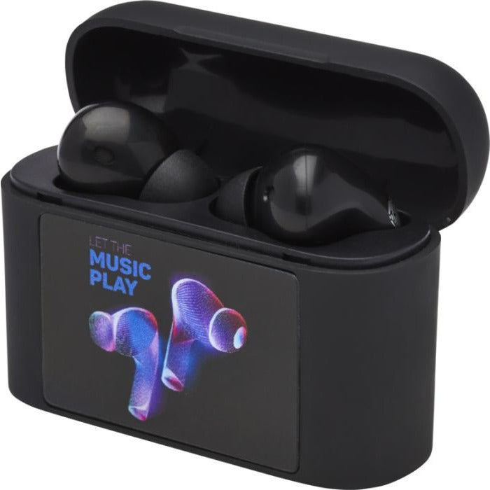Fusion Wireless Earbuds  Black and White London