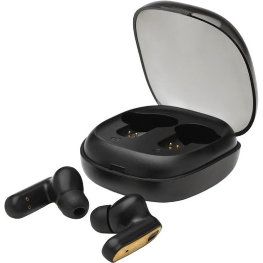 Nitida Wireless Bamboo Earbuds  Black and White London