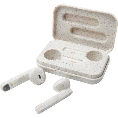 Wheat Straw True Wireless Earbuds  Black and White London