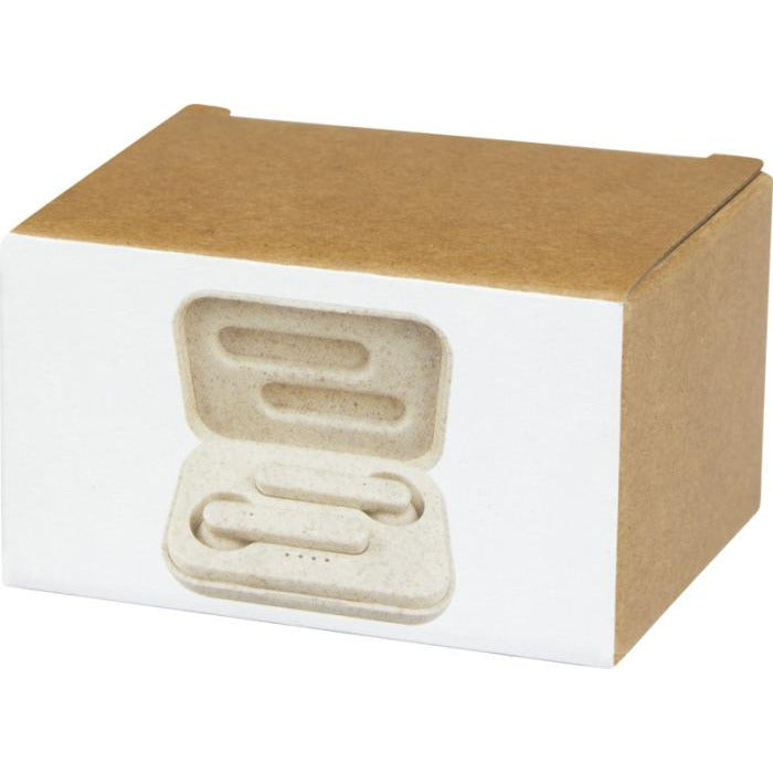 Wheat Straw True Wireless Earbuds  Black and White London
