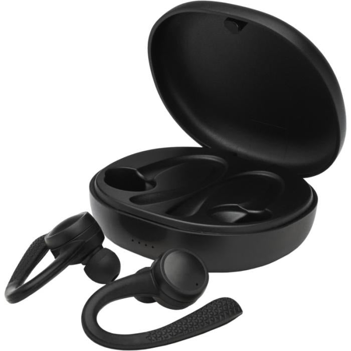 Quest IPX5 Wireless Earbuds  Black and White London