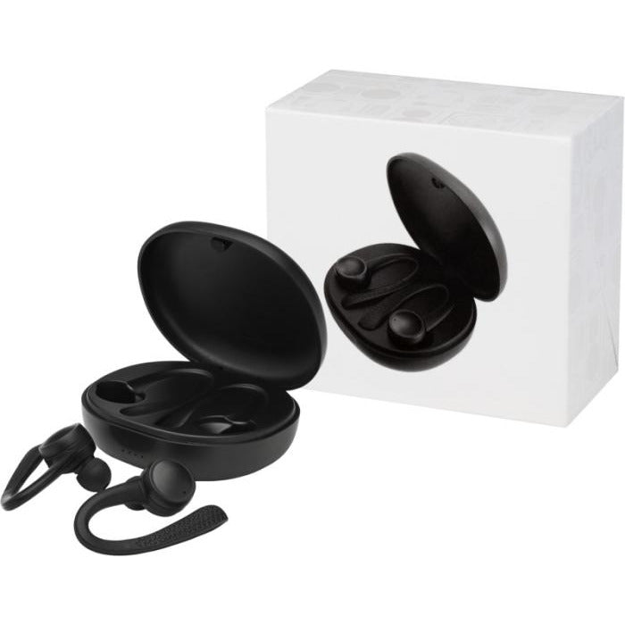 Quest IPX5 Wireless Earbuds  Black and White London
