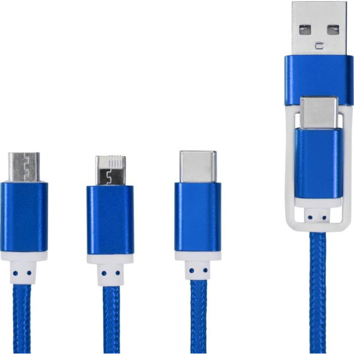 Versatile 5-in-1 Charging Cable  Black and White London