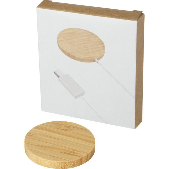 Atra 10W Bamboo Magnetic Wireless Charging Pad Power Banks Black and White London