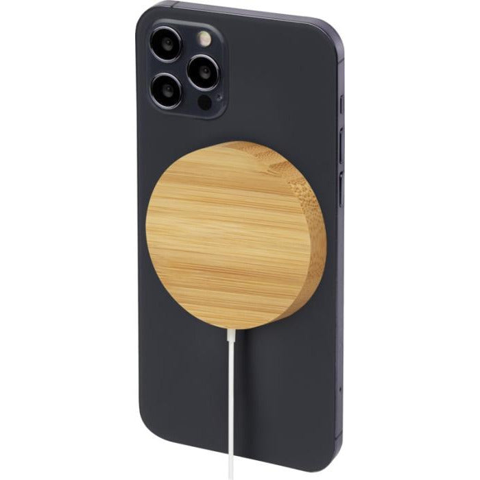Atra 10W Bamboo Magnetic Wireless Charging Pad Power Banks Black and White London