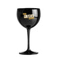 Premium Unbreakable Plastic Gin/Cocktail Glass (400ml/14oz) Stemmed Black and White London