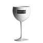 Premium Unbreakable Plastic Gin/Cocktail Glass (400ml/14oz) Stemmed Black and White London