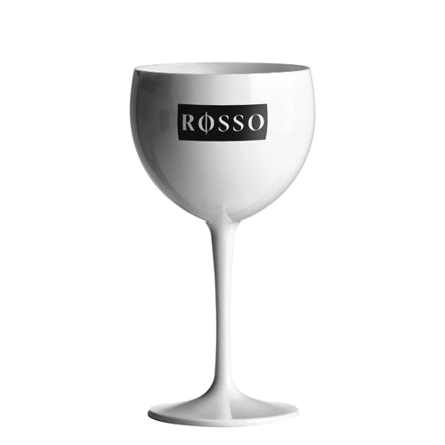 Premium Unbreakable Plastic Gin/Cocktail Glass (400ml/14oz) Stemmed Black and White London