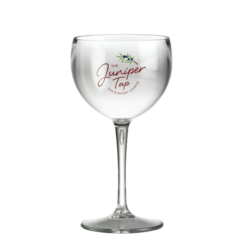 Premium Unbreakable Plastic Gin/Cocktail Glass (400ml/14oz) Stemmed Black and White London