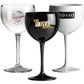 Premium Unbreakable Plastic Gin/Cocktail Glass (400ml/14oz) Stemmed Black and White London
