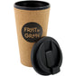 Cork Double Wall Travel Mug - 450ml Travel Cups Black and White London