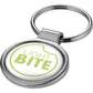 Metal Round Keyring  Black and White London