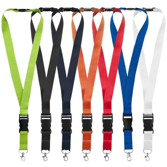 Yogi Lanyard Detachable Buckle Break-Away Closure  Black and White London