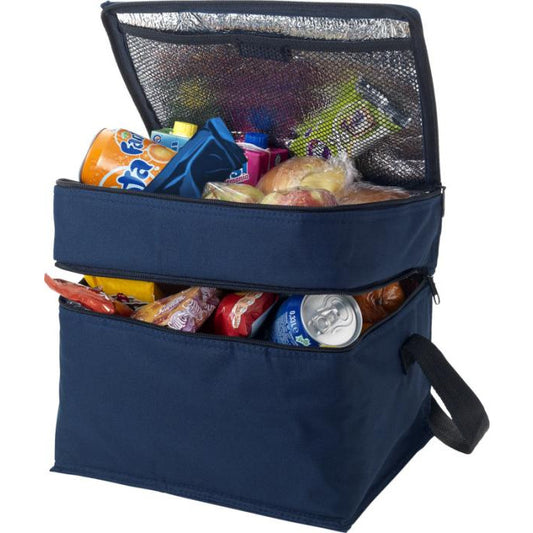 Oslo 2-zippered Compartments Cooler Bag 13L  Black and White London