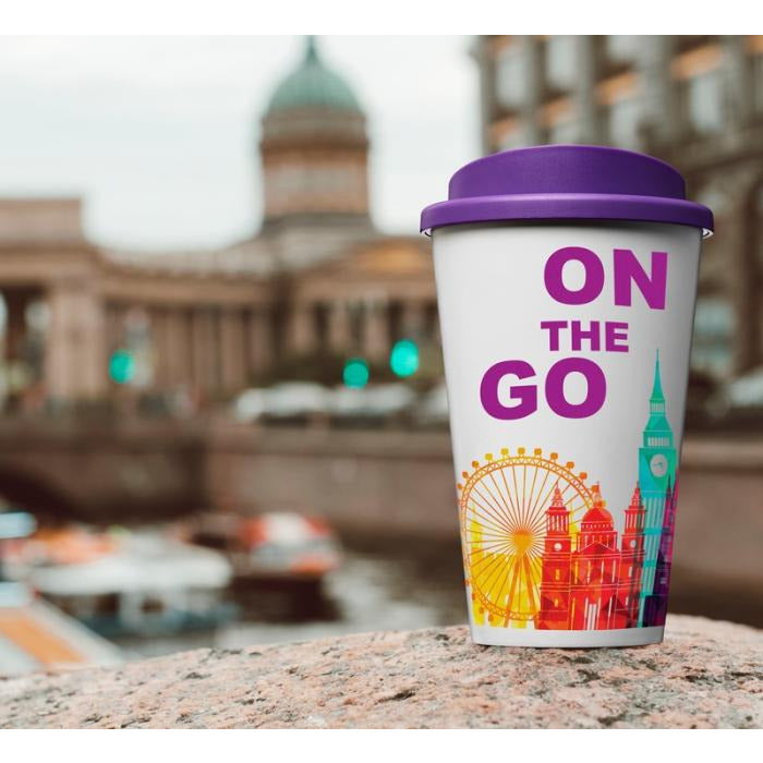 Brite-Americano® 350 ml Insulated Tumbler Travel Mugs Black and White London