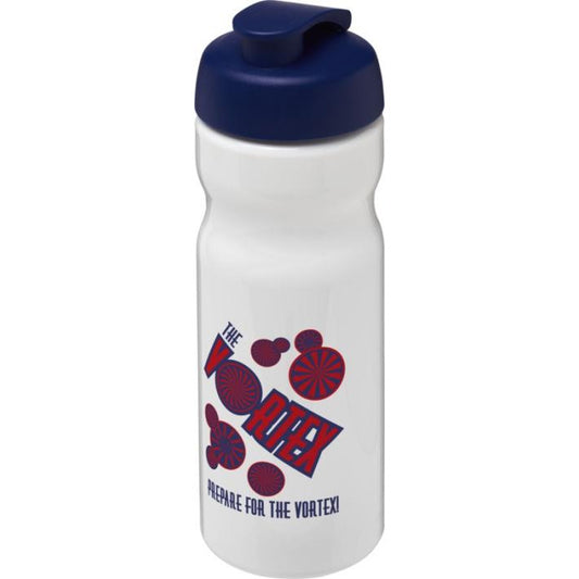 H2O Active® Base 650 ml Flip Lid Sport Bottle Drinkware Black and White London