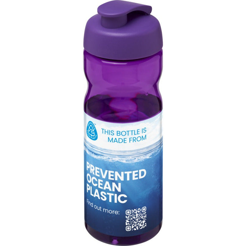 H2O Active® Eco Base 650 ml Flip Lid Sport Bottle Drinkware Black and White London