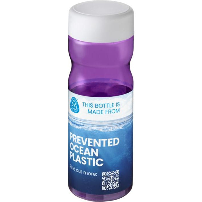 H2O Active® Eco Base 650 ml Screw Cap Water Bottle  Black and White London