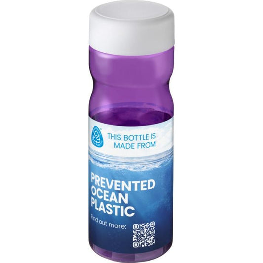 H2O Active® Eco Base 650 ml Screw Cap Water Bottle  Black and White London
