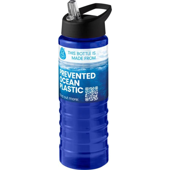 H2O Active® Eco Treble 750 ml Spout Lid Water Bottle  Black and White London