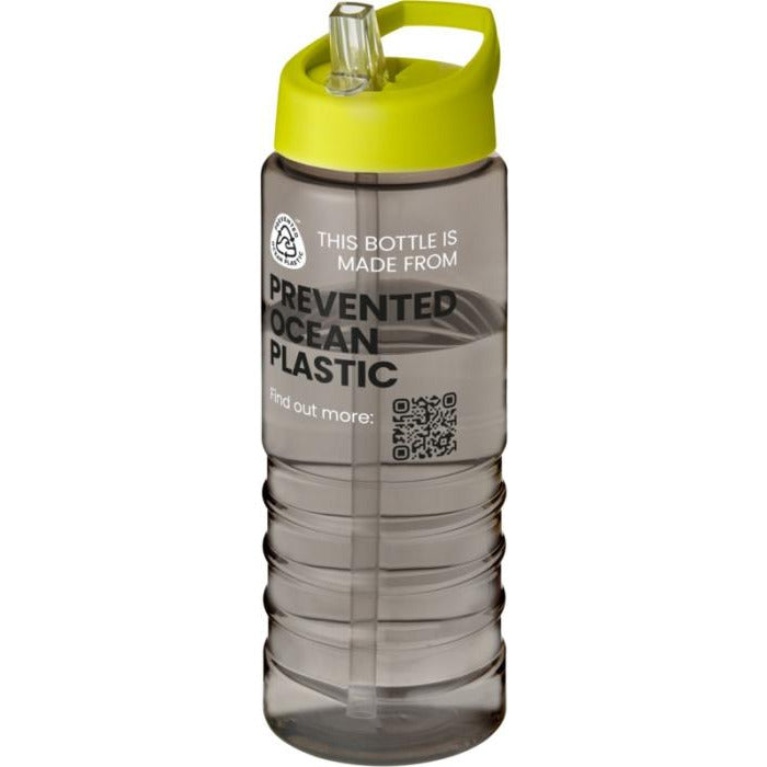 H2O Active® Eco Treble 750 ml Spout Lid Water Bottle  Black and White London