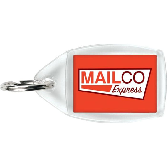 P5 Plastic Insert Keyring Keyrings Black and White London