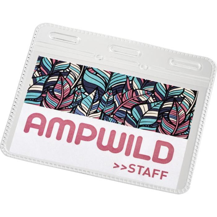 Landscape Clear PVC ID Card Holder  Black and White London