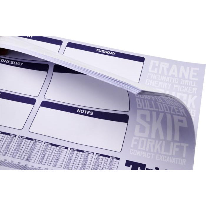 A2 Printed Desk Pad Notepads & Sticky Notes Black and White London