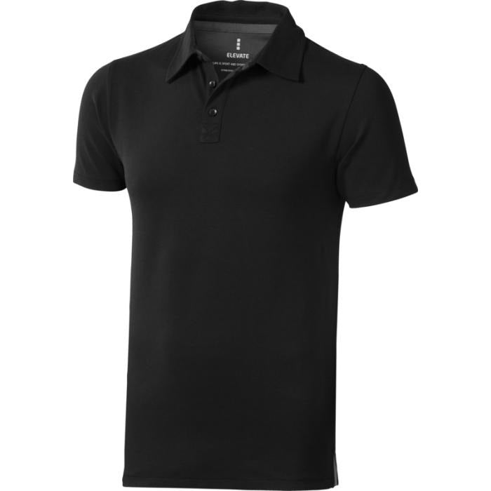 Markham Short Sleeve Men's Stretch Polo Clothing Black and White London