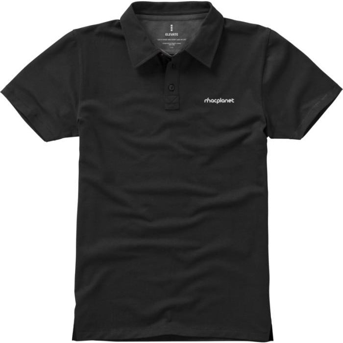 Markham Short Sleeve Men's Stretch Polo Clothing Black and White London
