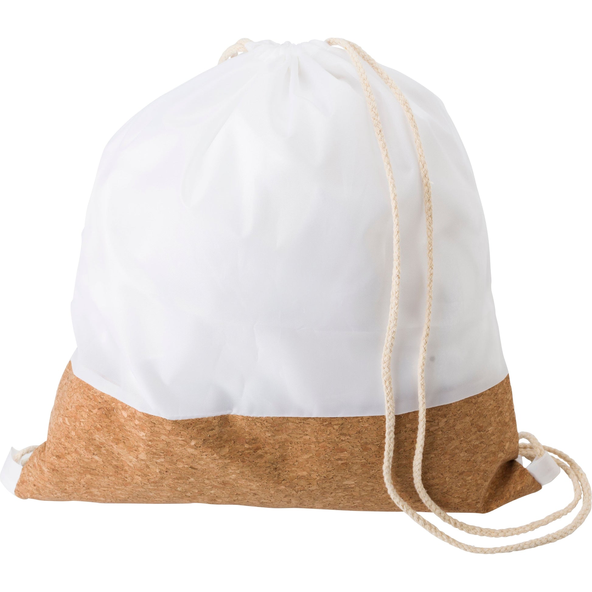 RPET and cork drawstring backpack Backpacks & Rucksacks Black and White London