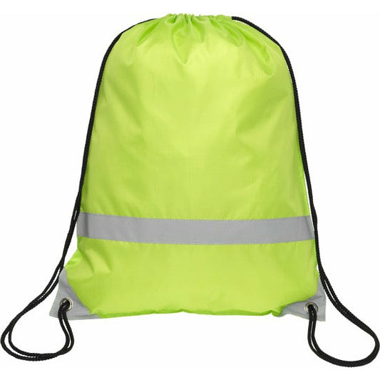 Knockholt Reflective Strip Drawstring Backpack 210d Polyester   