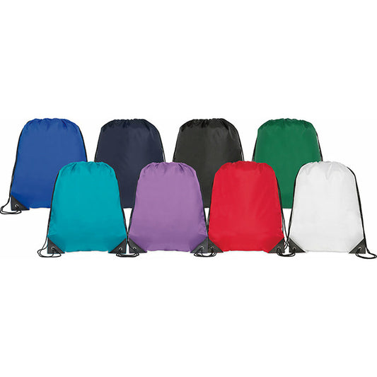Kingsgate Eco Recycled Drawstring Bag Backpacks & Rucksacks Black and White London