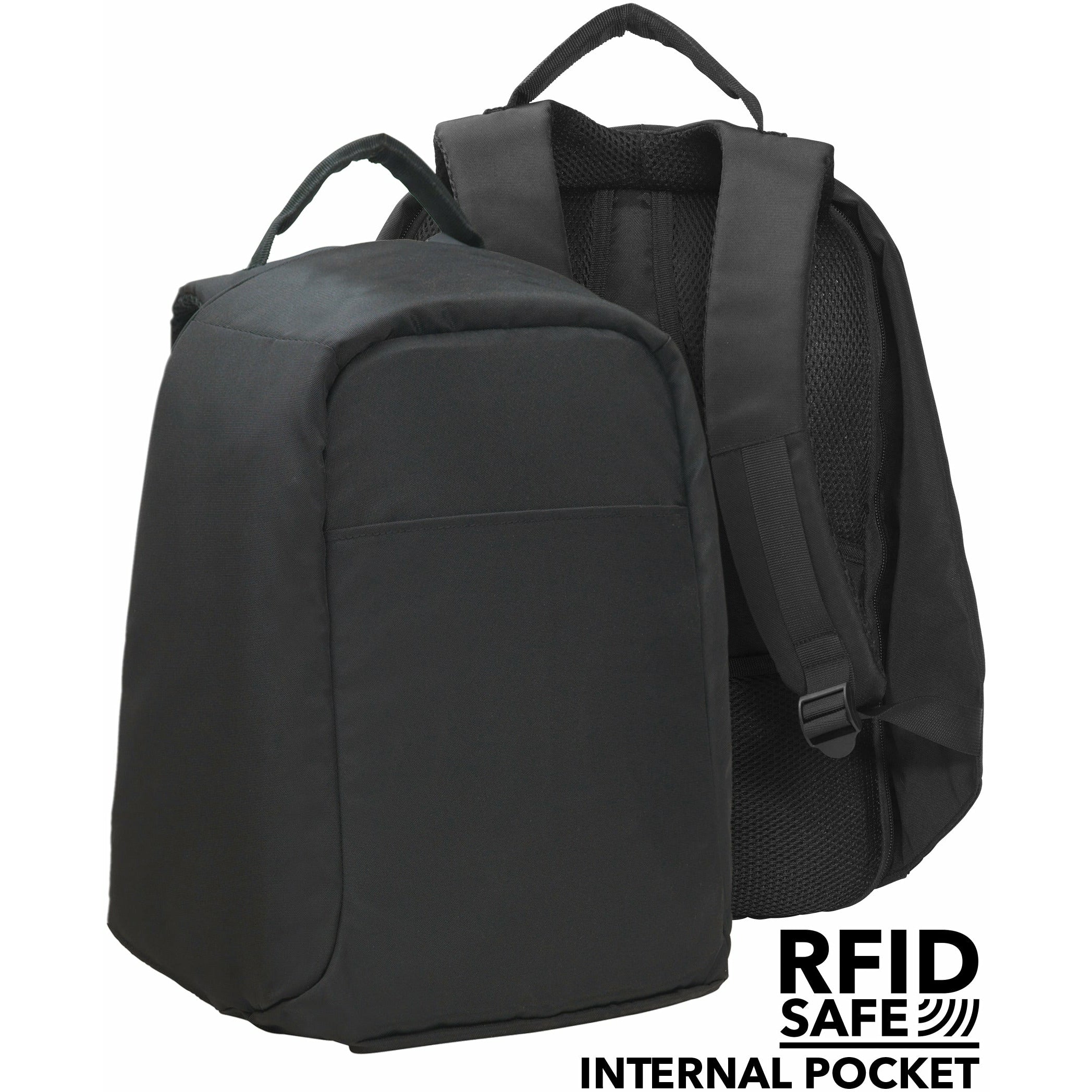 Speldhurst Eco RFID Safety Backpack ā Black and White LondonĀ®