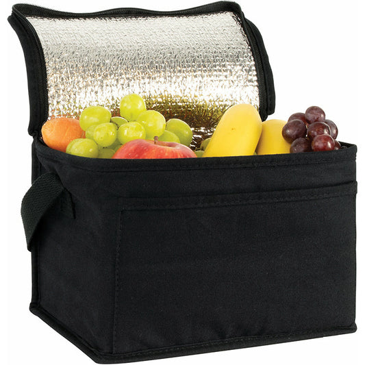 Marden Eco 6 Can Cotton Cooler Bag 6oz Cotton cotton webbing handles, foil lining.   