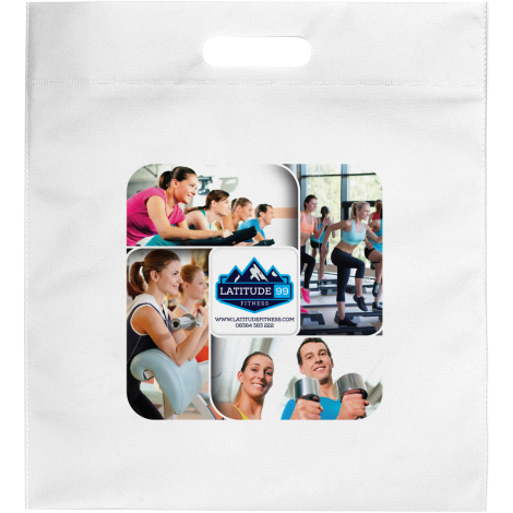 Top Patch Handle Tote Bag Non-Woven Tote Bags Black and White London