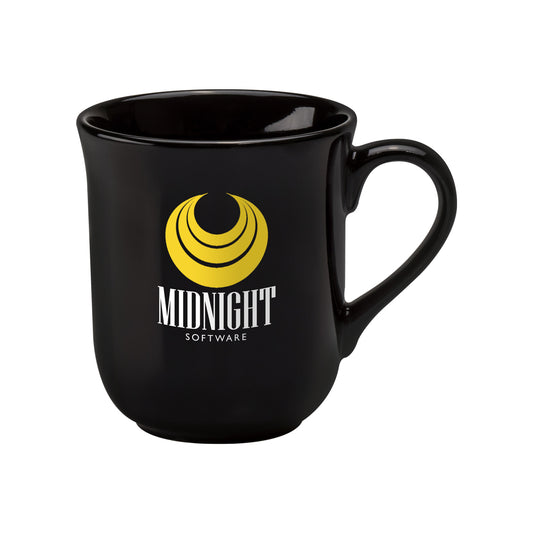 Bell Black Black Ceramic Mugs Black and White London