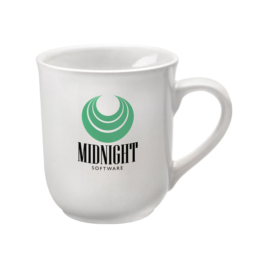 Bell White White Ceramic Mugs Black and White London