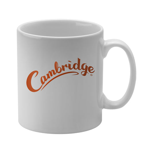 Cambridge White Ceramic Mugs   
