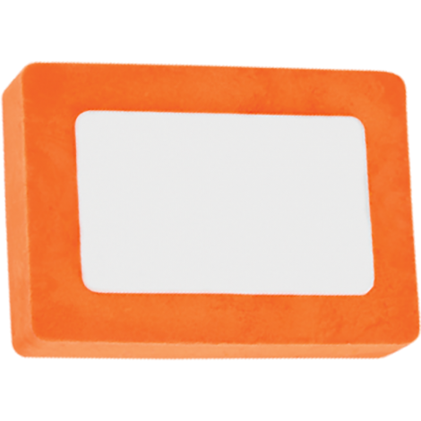 Snap Eraser (Rectangular)  White/Neon Orange  