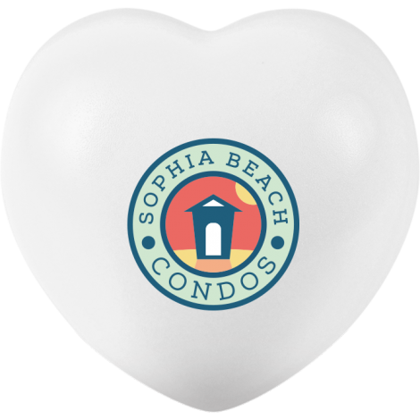 Heart Shape Stress Ball  Black and White London