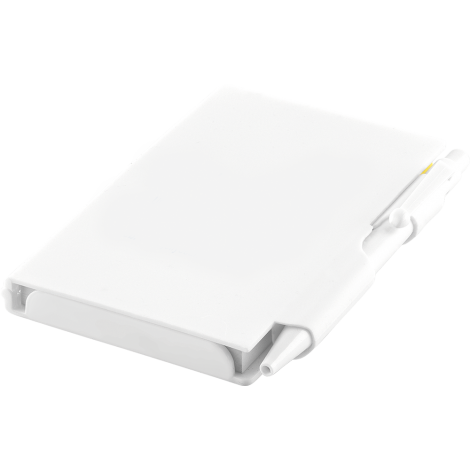 Sticky Notepad with Pen  White  